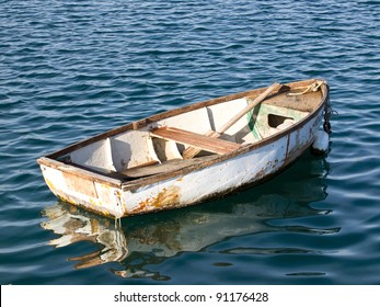 old wooden boat on the sea