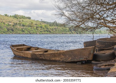 Old Wooden Boat On The Uruguay River