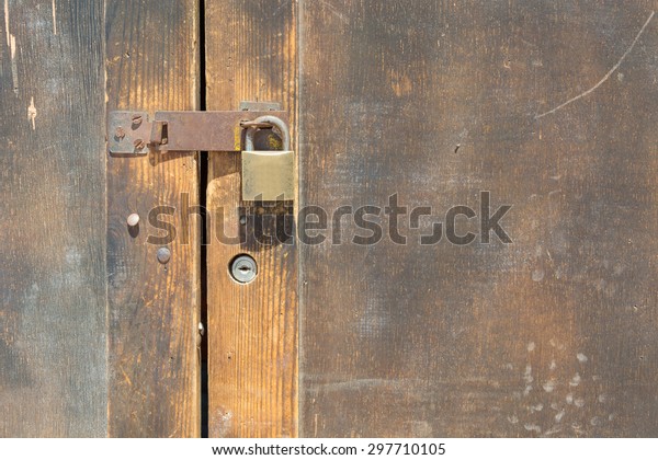 Old Wooden Cabinet Doors Stock Photo Edit Now 297710105