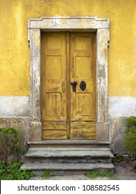 Old Wooden Church Door
