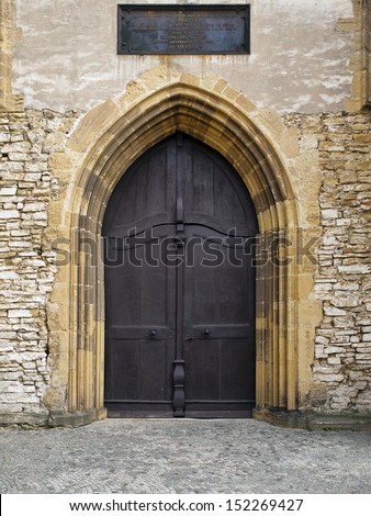 old wooden Church Door 