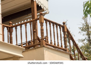 Old Wooden Deck Of 2nd Floor
