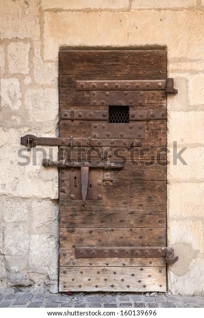 Old Wooden Door Ancient Prison Arles Stock Photo Edit Now 160139696