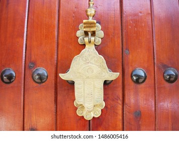 Old Wooden Door Handle In Morocco