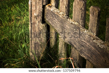 Similar – slats on the fence