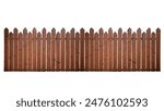 old wooden fence isolated on white with clipping path.