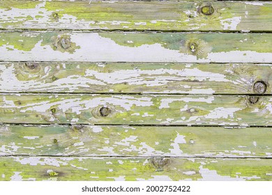 Old Wooden Fence With Peeling Paint Background Rustic Texture