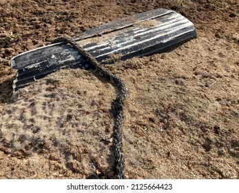 Old Wooden Fisherboat In The Sand