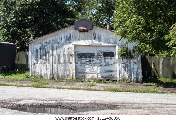 Old Wooden Garage Sits Forgotten On Stock Photo Edit Now 1512486050