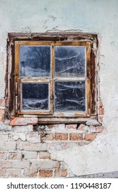 old wooden glass window