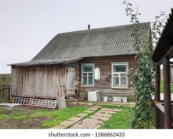 Old wooden house in a village in Russia. - Shutterstock ID 1586862433