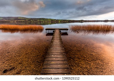 Old Wooden Jetty On Lough Derg