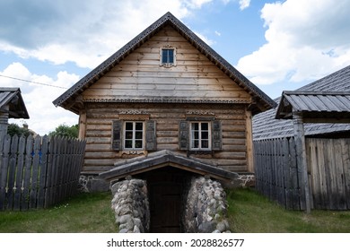 Old Wooden Log House In Latgale, Latvia