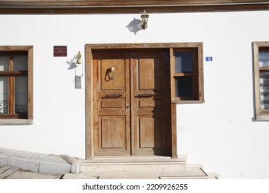 Old Wooden Mansion Door Nostalgic