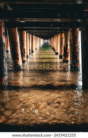Old wooden pier in Sopot, Baltic Sea coast