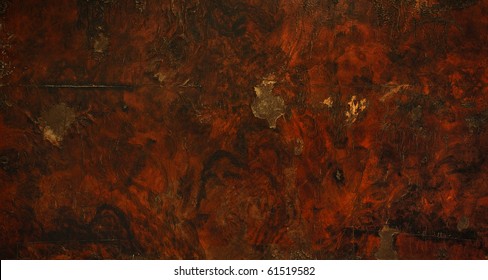 Old wooden red brown mahogany surface, horizontal texture
