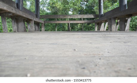 Old Wooden In Roadside Rest Area With Nice Place