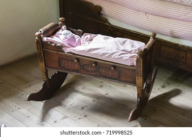 old wooden cradle