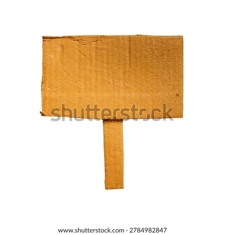 Old wooden signpost with attached rectangular board