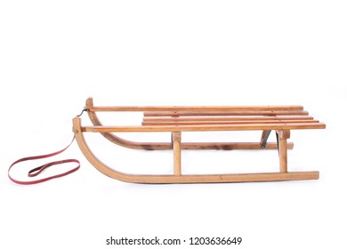 Old Wooden Sled Winter Sport 