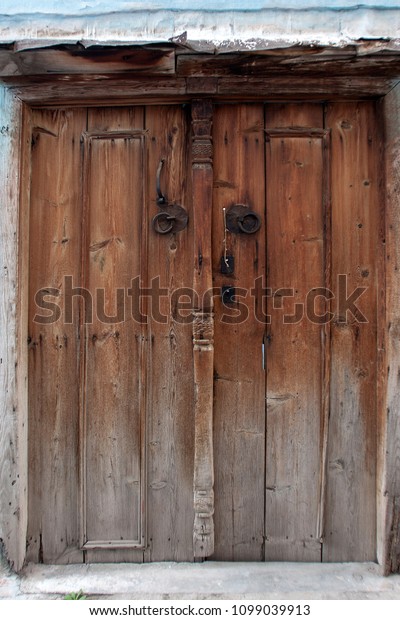 Old Wooden Turkish House Door Turkey Stock Photo Edit Now 1099039913