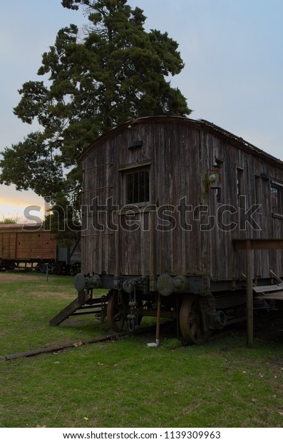 Old wooden wagon out of\
service
