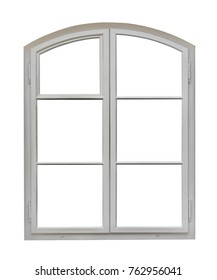 Old wooden window with arch