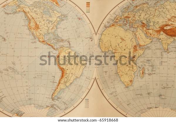 Old World Map 1895 Stock Photo 65918668 | Shutterstock