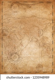 Old World Map In Vintage Style