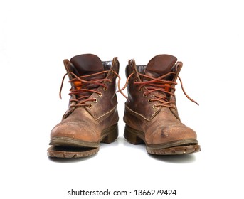 old hiking boots