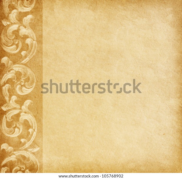 Old Worn Paper Floral Border Stock Photo 105768902 | Shutterstock