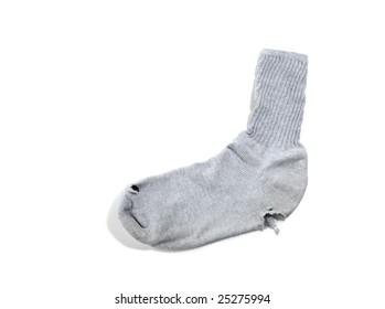 Old Worn Sock With Holes