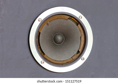 An old and worn speaker to listen to music. - Shutterstock ID 151127519