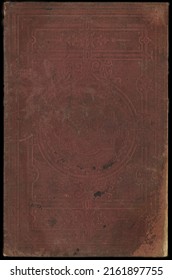 Old, Worn And Torn Book Cover With Subtle Embossed Fleur De Lis.