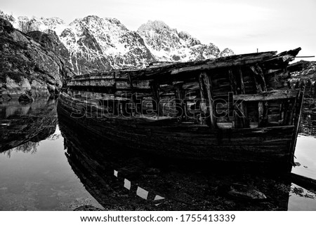 Similar – Shipwreck on the Lofoten Islands