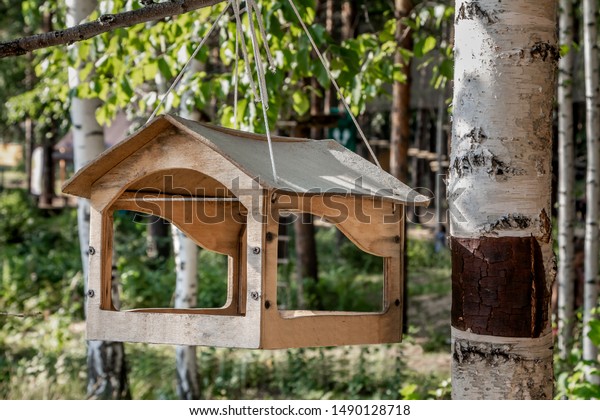 Old Yellow Bird Squirrel Feeder House Stock Photo Edit Now