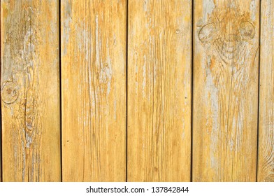 Old Yellow Painted Wood Texture