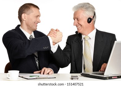 Old And Young Businessmen Made A Deal