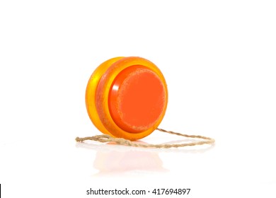 Old Yoyo Orange Isolated On White Background