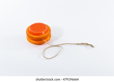 Old Yoyo Orange Isolated On White Background