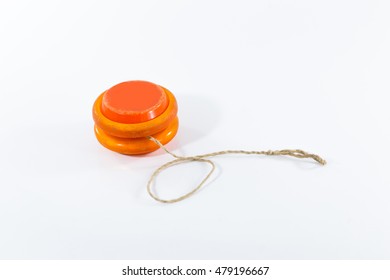 Old Yoyo Orange Isolated On White Background