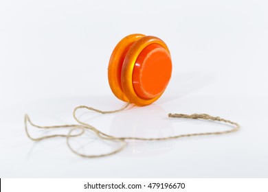 Old Yoyo Orange Isolated On White Background