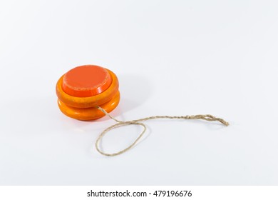 Old Yoyo Orange Isolated On White Background