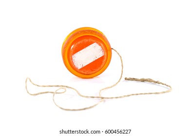 Old Yoyo Orange Isolated On White Background