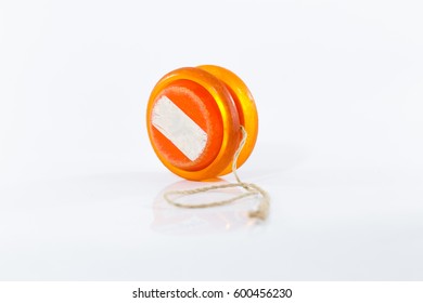 Old Yoyo Orange Isolated On White Background