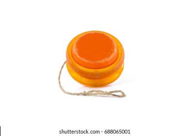 Old Yoyo Orange Isolated On White Background