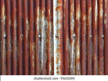 Old Zinc Fence Background