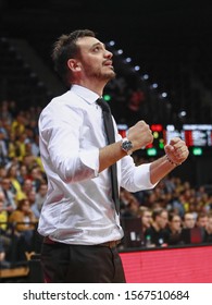 Oldenburg, Germany, November 20, 2019: Nicola Brienza Exults During A Eurocup Match At The Kleine EWE Arena In Oldenburg.