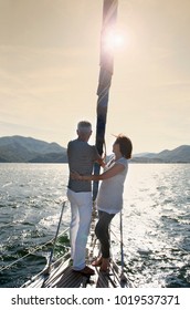 Older Couple Sailing Together