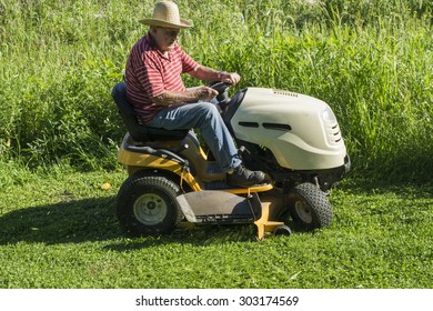 hat for mowing the lawn